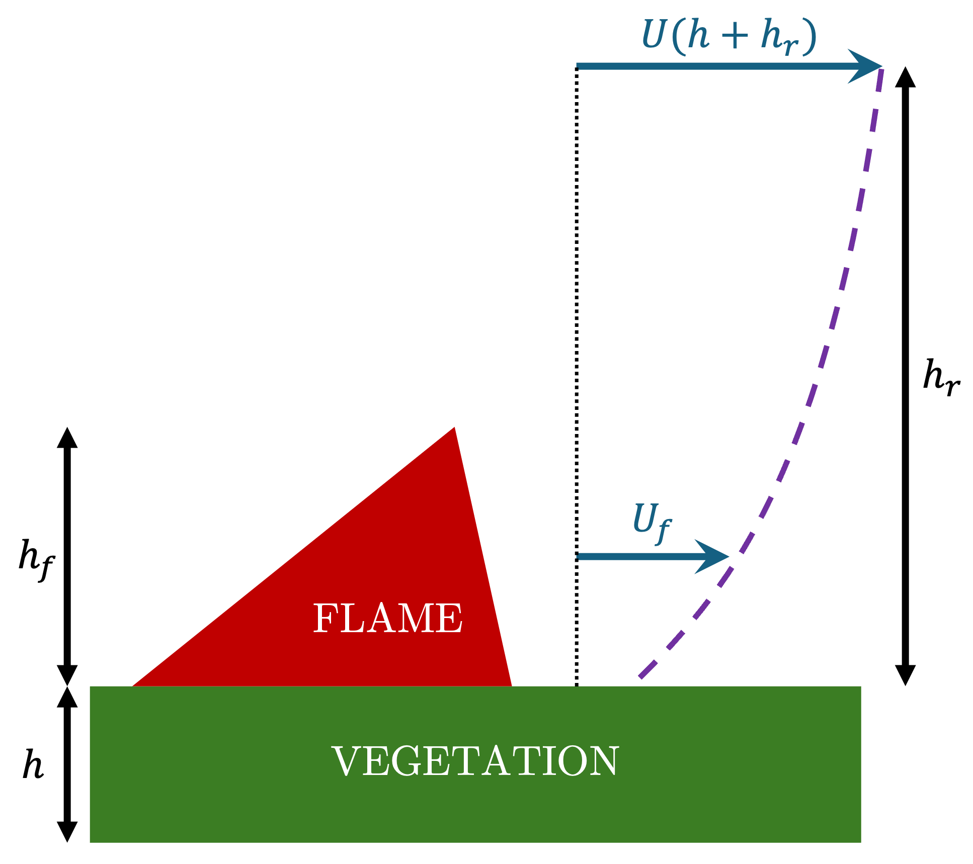 Diagram interpolation above vegetation